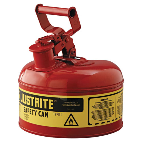 BUY TYPE I STEEL SAFETY CAN, FLAMMABLES, 1 GAL, RED now and SAVE!