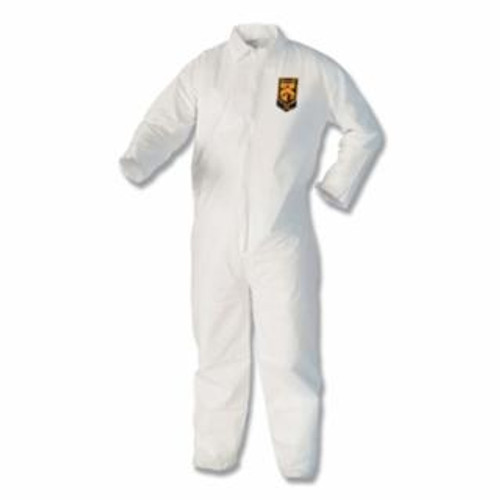 Buy A40 LIQUID & PARTICLE PROTECTION COVERALLS, ZIPPER FRONT, WHITE, X-LARGE now and SAVE!