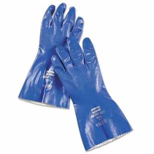 Buy NITRI-KNIT SUPPORTED NITRILE GLOVES, PINKED CUFF, INTERLOCK LINED, SIZE 8, BLUE now and SAVE!