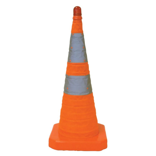 BUY COLLAPSIBLE SAFETY CONES, 28 IN, NYLON, ORANGE now and SAVE!