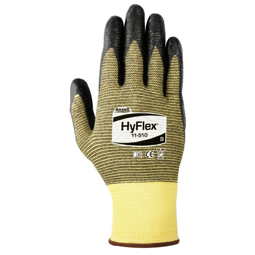 BUY HYFLEX 11-510 NITRILE PALM COATED GLOVES, SIZE 11, YELLOW/BLACK now and SAVE!