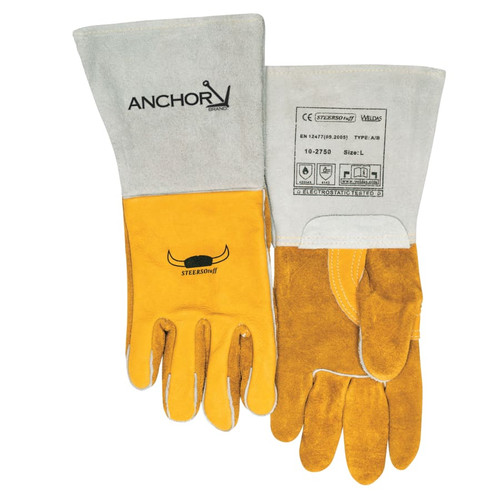 BUY PREMIUM WELDING GLOVES, GRAIN COWHIDE, LARGE, GOLD now and SAVE!