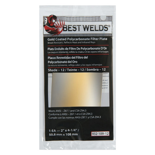 Buy GOLD COATED FILTER PLATE, GOLD/12, 2 IN X 4.25 IN, POLYCARBONATE now and SAVE!