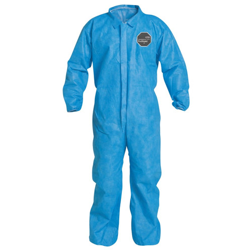 Buy PROSHIELD 10 COVERALL, COLLAR, ELASTIC WRISTS AND ANKLES, ZIPPER FRONT, STORM FLAP, BLUE, 3X-LARGE now and SAVE!