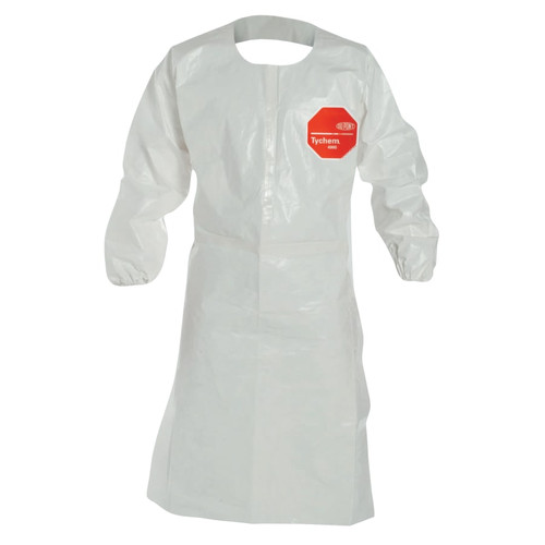Buy TYCHEM 4000 LONG SLEEVED APRON WITH ELASTIC WRISTS, 29 IN W X 46-1/2 IN L, TYVEK/SARANEX 23-P, WHITE, 3X-LARGE now and SAVE!
