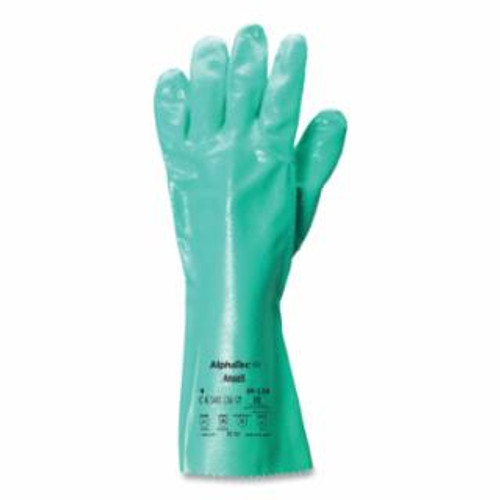 Buy ALPHATEC 39-124 14 IN REINFORCED NITRILE GLOVES, GUNTLET CUFF, INTERLOCK KNIT COTTON LINER, SIZE 9, GREEN now and SAVE!