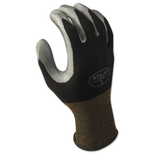Buy 370B GENERAL PURPOSE NITRILE COATED FINGERS/PALM GLOVES, SMALL, BLACK/GRAY now and SAVE!