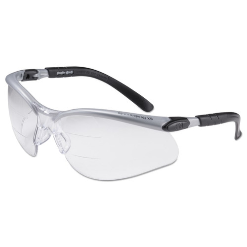 Buy BX DUAL READER SAFETY EYEWEAR, +2.0 DIOPTER POLYCARBON ANTI-FOG LENSES, SILVER/BLACK FRAME now and SAVE!