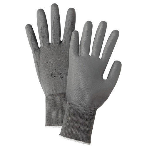 BUY POLYURETHANE COATED GLOVES, 2X-LARGE, GRAY, 11 IN, SMOOTH PALM & FINGERS now and SAVE!