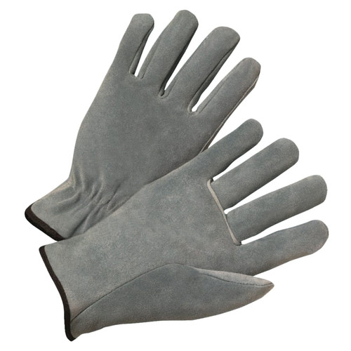 BUY SPLIT COWHIDE LEATHER DRIVER GLOVES, LARGE, UNLINED, PEARL GRAY now and SAVE!