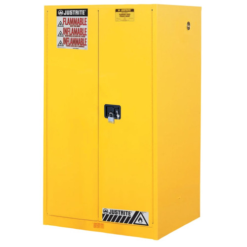 BUY YELLOW SAFETY CABINETS FOR FLAMMABLES, MANUAL-CLOSING CABINET, 60 GALLON now and SAVE!