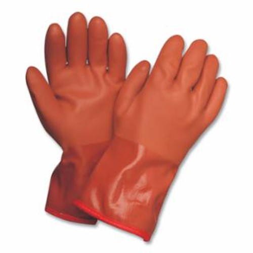 Buy 460 POWERCOAT PVC DOUBLE-DIPPED CHEMICAL RESISTANT GLOVES, ACRYLIC/WOOL THERMAL FLEECE LINER, XL, ORANGE now and SAVE!