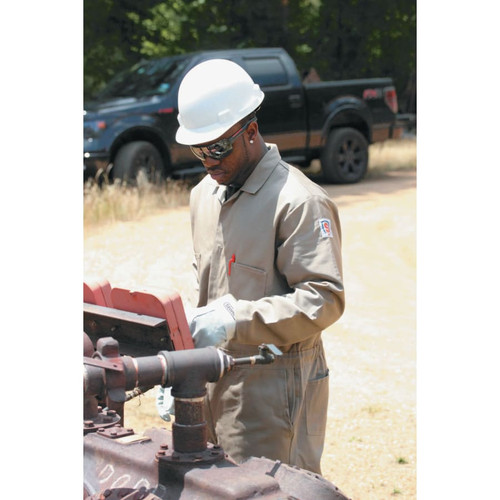 Buy 681 FULL-FEATURED CONTRACTOR STYLE FR COVERALLS, TAN, LARGE now and SAVE!