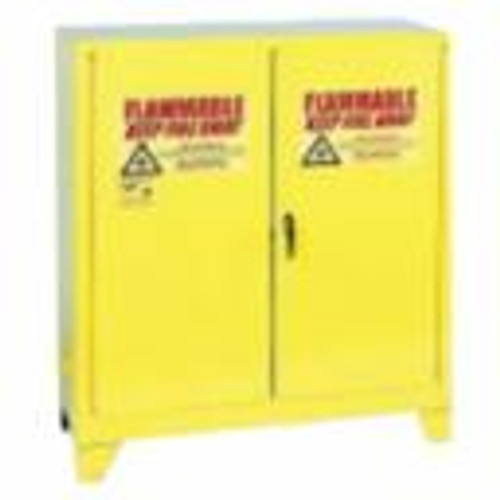BUY FLAMMABLE LIQUID STORAGE CABINET, MANUAL-CLOSING, 30 GALLON, YELLOW now and SAVE!
