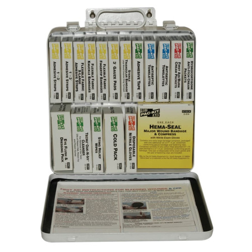 BUY 24 UNIT STEEL FIRST AID KIT, WEATHERPROOF STEEL, WALL MOUNT now and SAVE!
