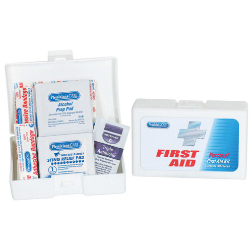 Buy PERSONAL FIRST AID KIT, 38 PIECES, PLASTIC CASE now and SAVE!