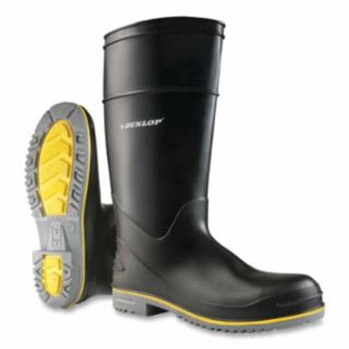 Buy POLYFLEX 3 RUBBER BOOTS, STEEL TOE, MEN'S 8, 15 IN BOOT, POLYBLEND/PVC, BLACK/GRAY/YELLOW now and SAVE!