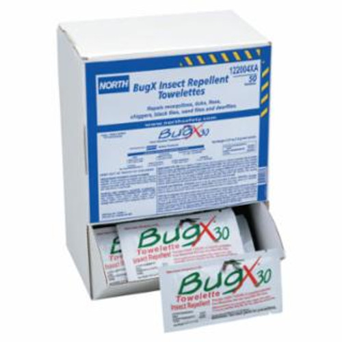 Buy BUGX30 INSECT REPELLENT TOWELETTES, 5 IN X 8 IN, 0.27 OZ, SINGLE TOWEL PACKETS now and SAVE!