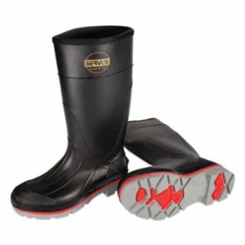 Buy XTP PVC PLAIN TOE BOOTS, 15 IN H, SIZE 8, BLACK/RED/GRAY now and SAVE!