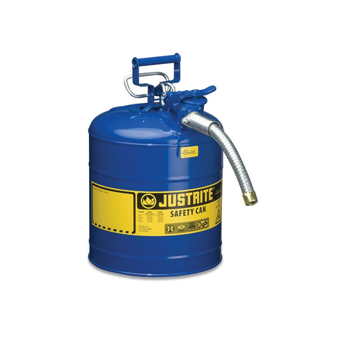 Buy TYPE II ACCUFLOW SAFETY CAN, KEROSENE, 5 GAL, BLUE, INCLUDES 1 IN OD FLEXIBLE METAL HOSE now and SAVE!