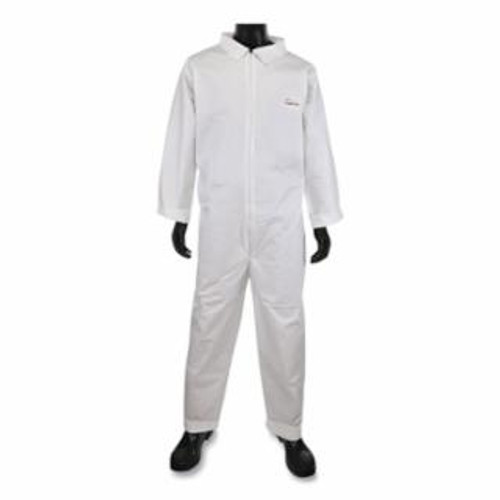 Buy POSI-WEAR BA MICROPOROUS DISPOSABLE BASIC COVERALLS WITH COLLAR, WHITE, MEDIUM now and SAVE!