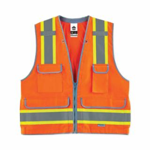 Buy GLOWEAR 8254HDZ TYPE R CLASS 2 HEAVY-DUTY SURVEYORS VEST, 2XL/3XL, HI-VIZ ORANGE/YELLOW now and SAVE!