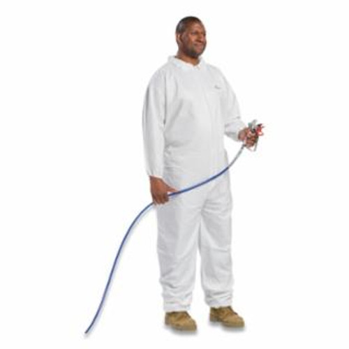 Buy POSI-WEAR BA MICROPOROUS DISPOSABLE COVERALLS WITH ELASTIC WRIST AND ANKLE, WHITE, 5X-LARGE now and SAVE!