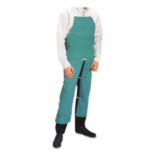 Buy COTTON SATEEN SPLIT LEG BIB APRONS, 48 IN X 24 IN, COTTON SATEEN, VISUAL GREEN now and SAVE!