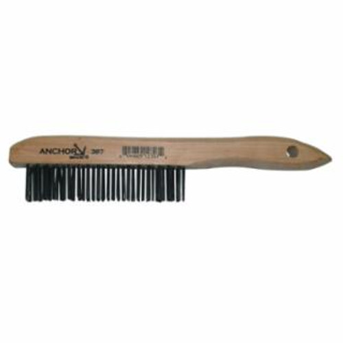 Buy HAND SCRATCH BRUSH, 4 X 16 ROWS, CARBON STEEL BRISTLES, SHOE WOOD HANDLE now and SAVE!