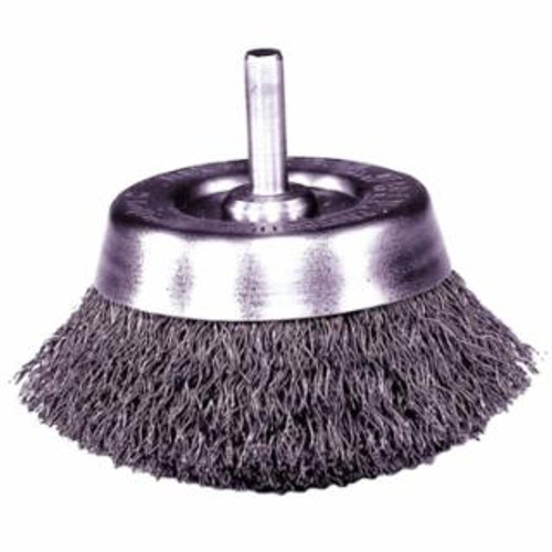 Buy STEM-MOUNTED CRIMPED WIRE CUP BRUSH, 1-3/4 IN DIA, 0.0118 IN STEEL WIRE now and SAVE!