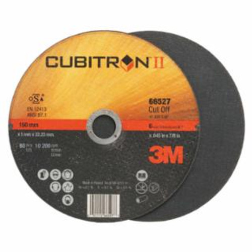 Buy CUBITRON II CUT-OFF WHEEL, 6 IN DIA, 0.045 IN THICK, 60 GRIT, 10200 RPM now and SAVE!