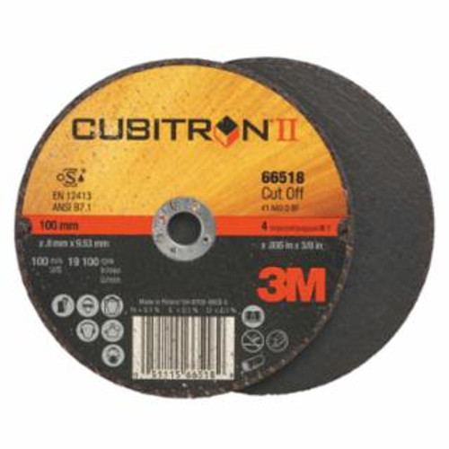 Buy CUBITRON II CUT-OFF WHEEL, 4 IN DIA, 0.045 IN THICK, 60 GRIT, 19100 RPM now and SAVE!