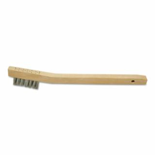 Buy CHIPPING HAMMER BRUSH, 3 X 7 ROWS, STAINLESS STEEL WIRE, BENT WOOD HANDLE now and SAVE!