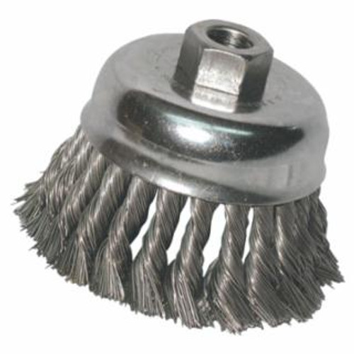Buy KNOT WIRE CUP BRUSH, 6 IN DIA, 5/8-11 ARBOR, .014 IN CARBON STEEL now and SAVE!