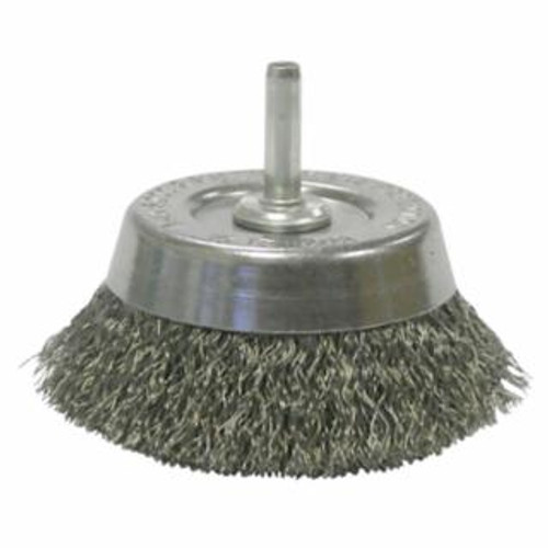 Buy STEM-MOUNTED CRIMPED WIRE CUP BRUSH, 2-3/4 IN DIA, 0.0118 IN STEEL WIRE now and SAVE!