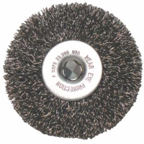 Buy CRIMPED WHEEL BRUSH, 3 IN D X 1/2 IN W, 0.014 IN, STAINLESS STEEL now and SAVE!