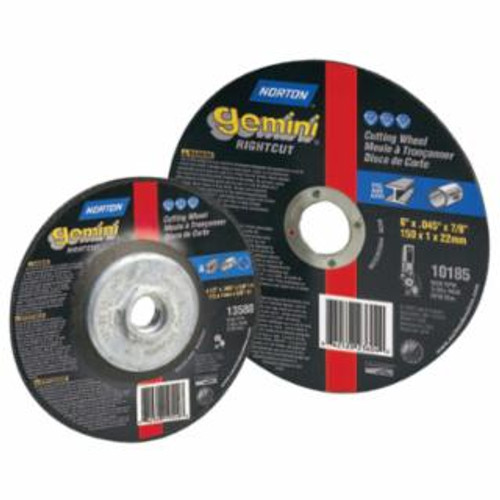 Buy GEMINI RIGHTCUT CUT-OFF WHEEL, TYPE 1, 4-1/2 IN DIA, 3/32 IN THICK, 7/8 IN ARBOR, 46 GRIT, ALUMINUM OXIDE now and SAVE!
