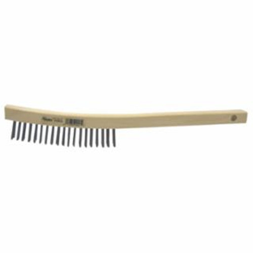 Buy CURVED HANDLE SCRATCH BRUSH, 13-1/2 IN, 3 X 19, STEEL BRISTLE, CURVED WOOD HANDLE now and SAVE!