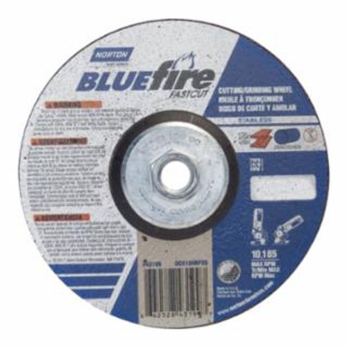 Buy BLUEFIRE TYPE 27 DEPRESSED CENTER WHEEL, 6 IN DIA, 5/8 IN ARBOR, 1/8 IN THICK, 24 GRIT now and SAVE!