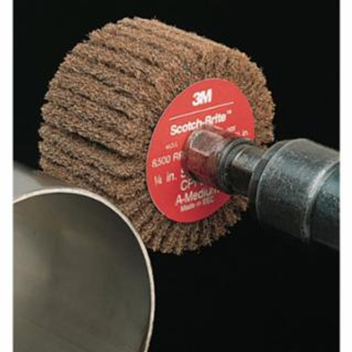 Buy CUT AND POLISH FLAP BRUSH, 3 IN X 1/4 IN, MEDIUM, ALUMINUM OXIDE, 8500 RPM now and SAVE!