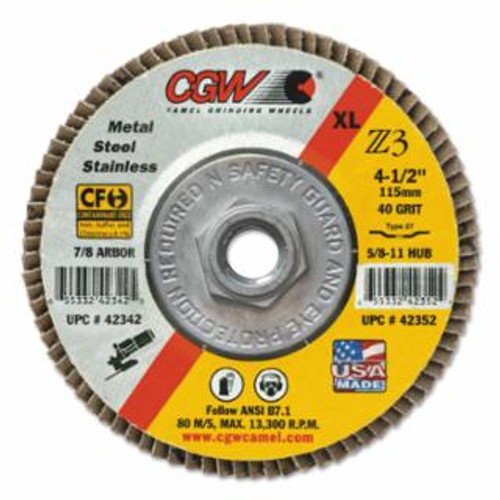 Buy PREMIUM Z3 REG T29 FLAP DISC, 7 IN DAI, 40 GRIT, 5/8 IN-11 ARBOR, 8,600 RPM now and SAVE!