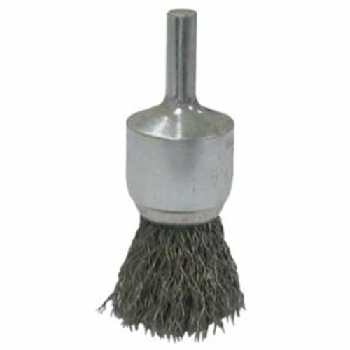Buy VORTEC PRO STEM MTD CRIMPED WIRE END BRUSHES, STAINLESS, 1 IN DIA, .006 WIRE now and SAVE!