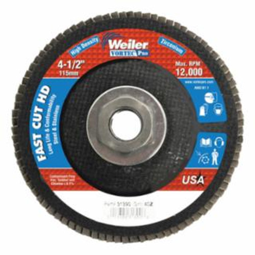 Buy 4-1/2" VORTEC PRO HIGH DENSITY ABRASIVE FLAP DISC, FLAT now and SAVE!