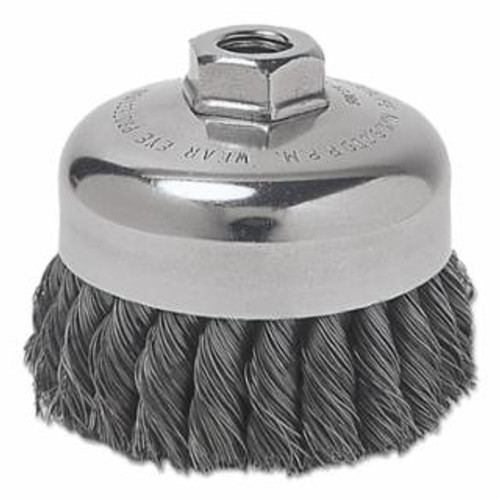 Buy HEAVY-DUTY KNOT-STYLE CUP BRUSHES, 4 IN DIA., 0.025 IN CARBON STEEL WIRE, BULK now and SAVE!