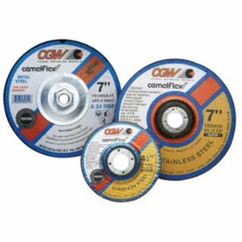 Buy DEPRESSED CENTER WHEEL, TYPE 27, 6  DIA, 1/4 THICK, 7/8 ARBOR, 24 GRIT, ZIRCONIA now and SAVE!