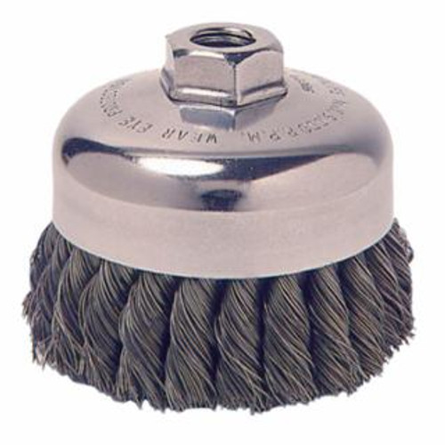 Buy VORTEC PRO KNOT WIRE CUP BRUSH, 4 IN DIA., 5/8-11 ARBOR, .025 IN CARBON STEEL now and SAVE!