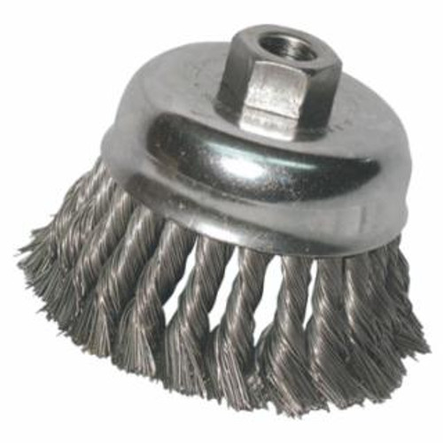 Buy KNOT WIRE CUP BRUSH, 6 IN DIA., 5/8-11 ARBOR, .035 IN CARBON STEEL WIRE now and SAVE!