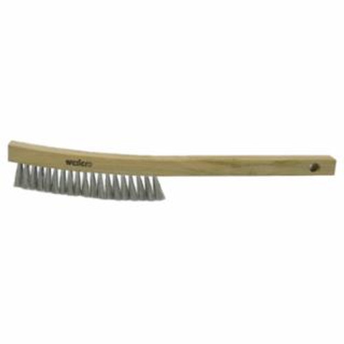 Buy PLATER'S BRUSH, 4 X 18 ROWS, STAINLESS STEEL WIRE BRISTLE, WOOD HANDLE now and SAVE!