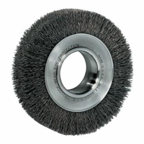 Buy WIDE-FACE CRIMPED WIRE WHEEL, 6 IN DIA. X 1 1/4 IN W, 0.014 IN STEEL, 6,000 RPM now and SAVE!