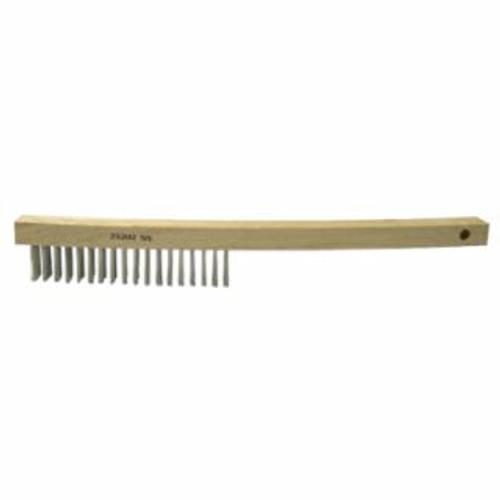 Buy ECONOMY SCRATCH BRUSHES, 4 X 18 ROWS, WIRE, CURVED HARDWOOD HANDLE now and SAVE!